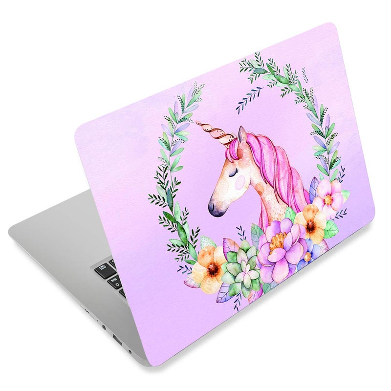 Baocool Laptop Skin Sticker Decal,12" 13" 13.3" 14" 15" 15.4" 15.6 inch Laptop Skin Sticker Cover Art Decal Protector Notebook PC (Cute Unicorn)